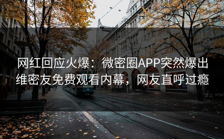 网红回应火爆：微密圈APP突然爆出维密友免费观看内幕，网友直呼过瘾